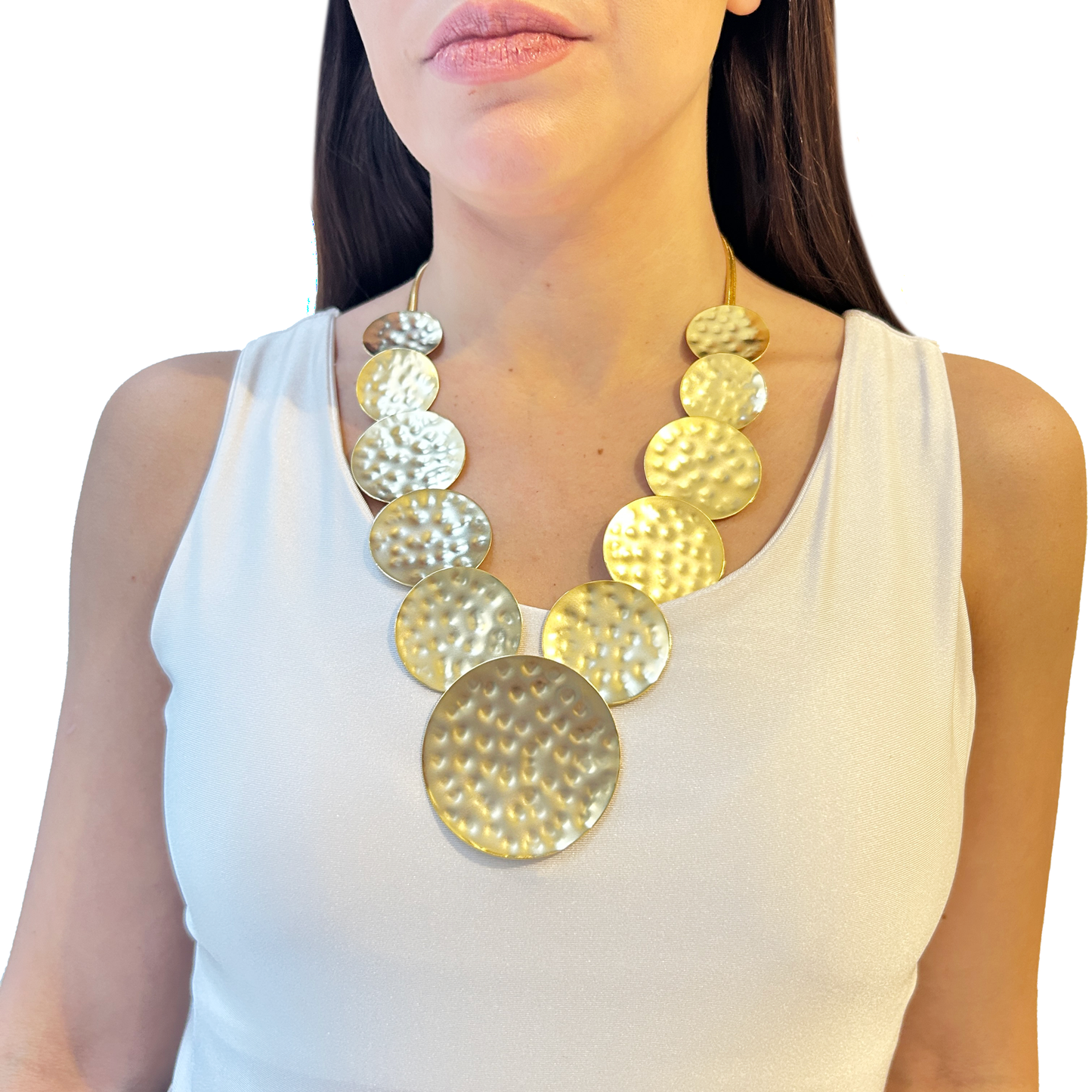Collar chapones enchapado en oro
