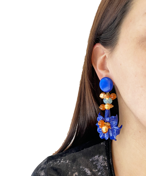 Orange and blue hoops