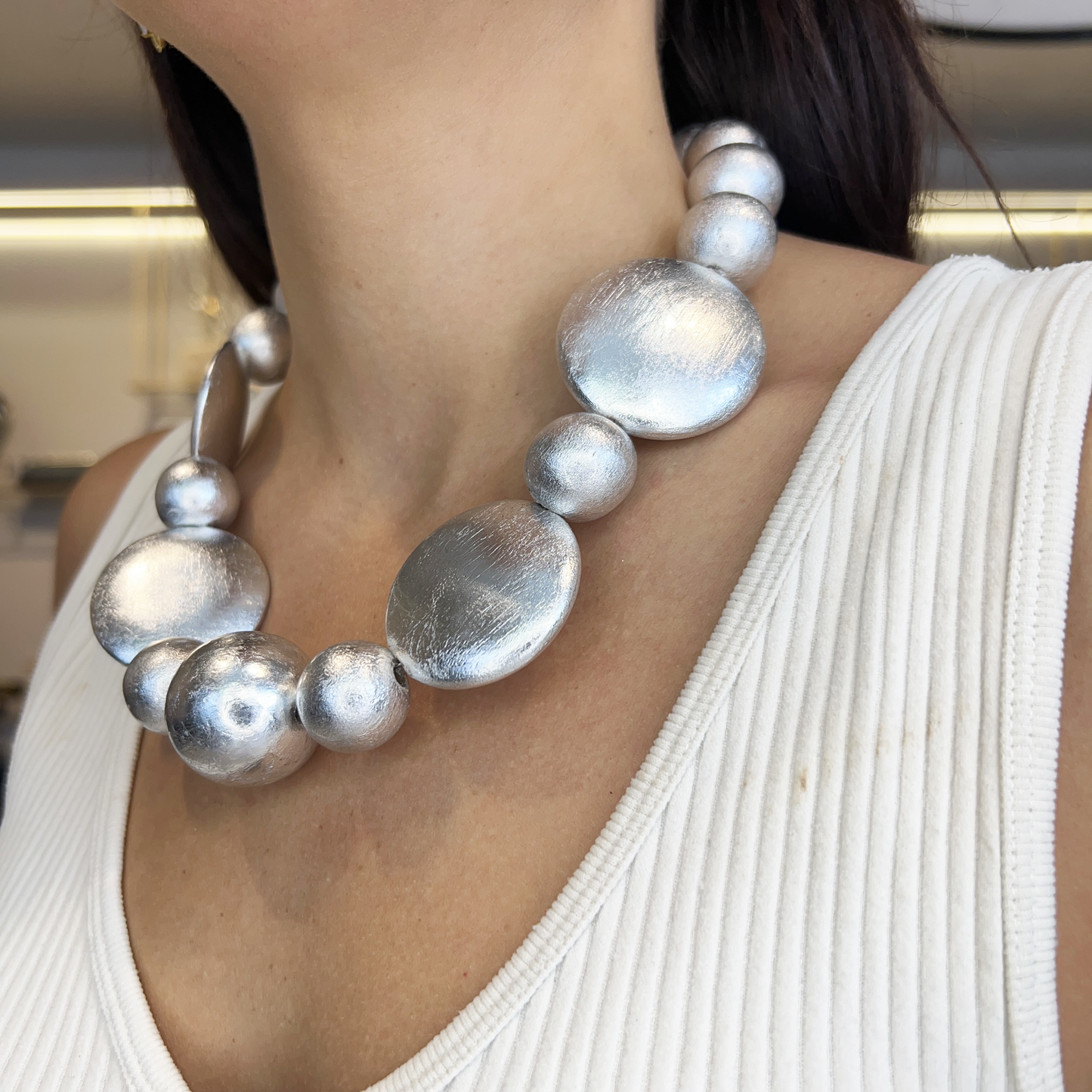 Collar papel de plata