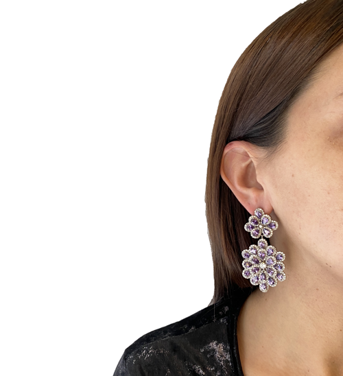 Aros lila de zirconia