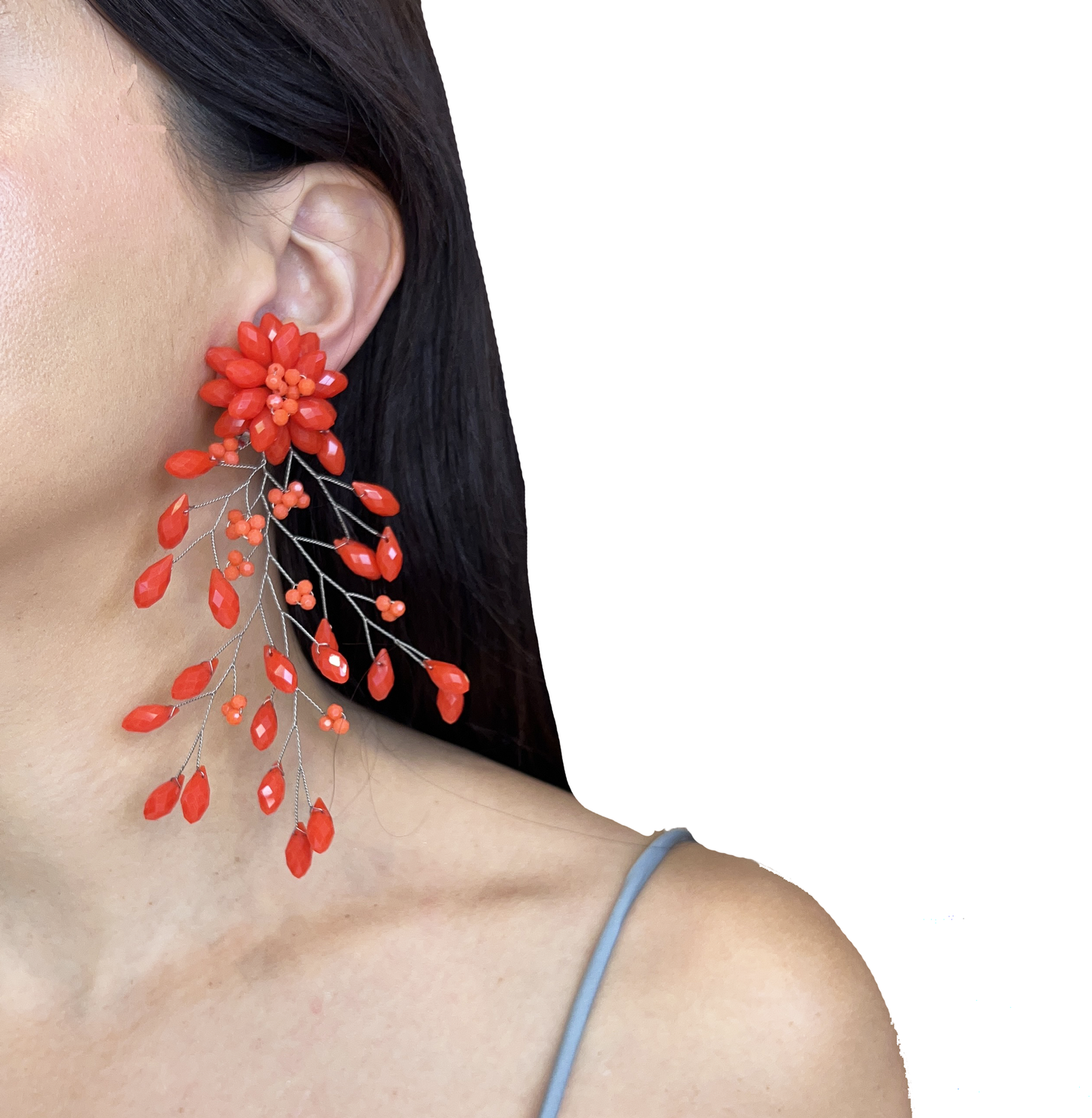 Aros gotas de cristal