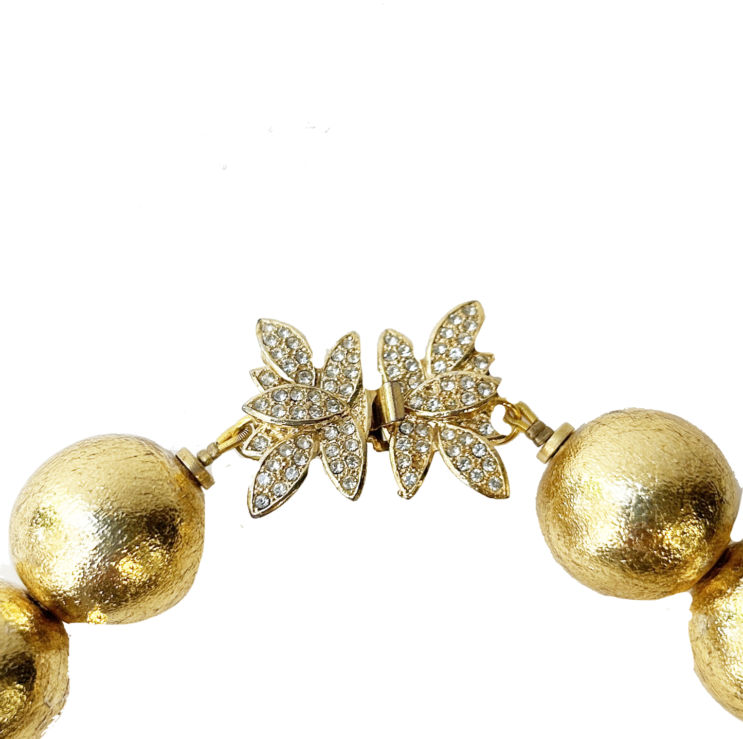 Collar dorado cuentas geoemetricas