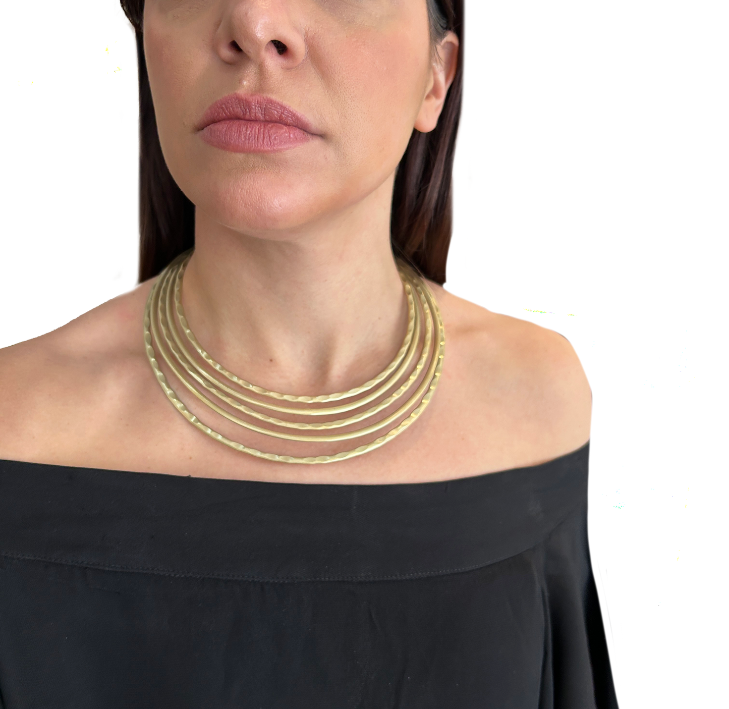 collar rigido dorado opaco
