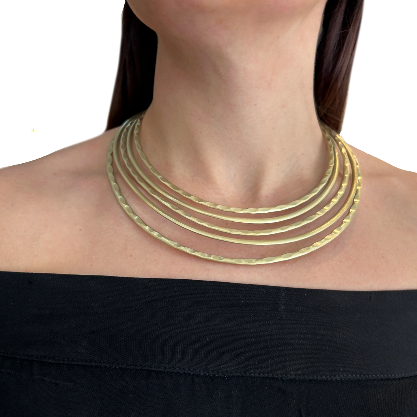 Choker dorado mate