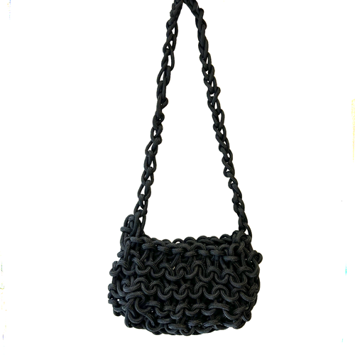 Black interlaced wallet