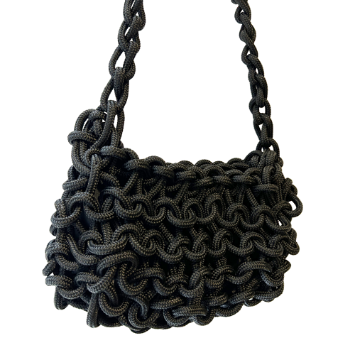 Black interlaced wallet