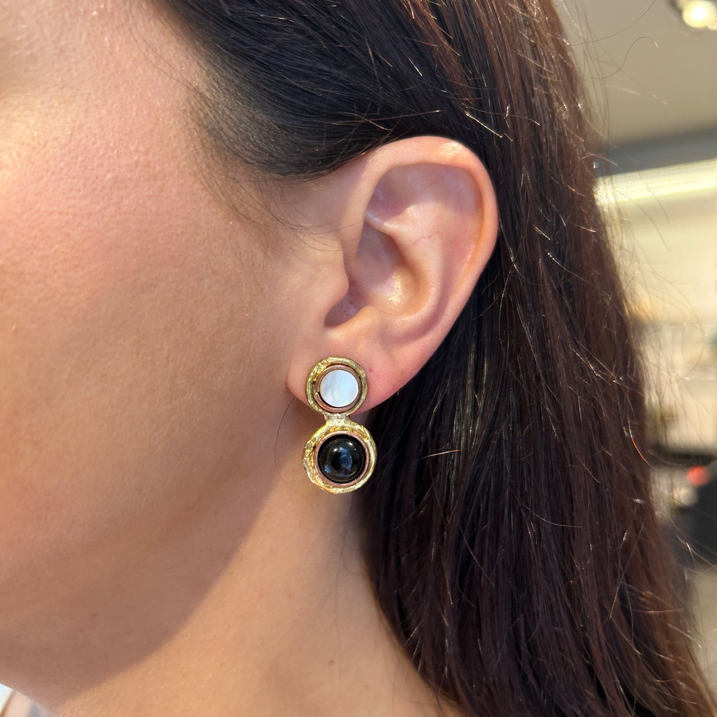 Aros piedra doble pequeños