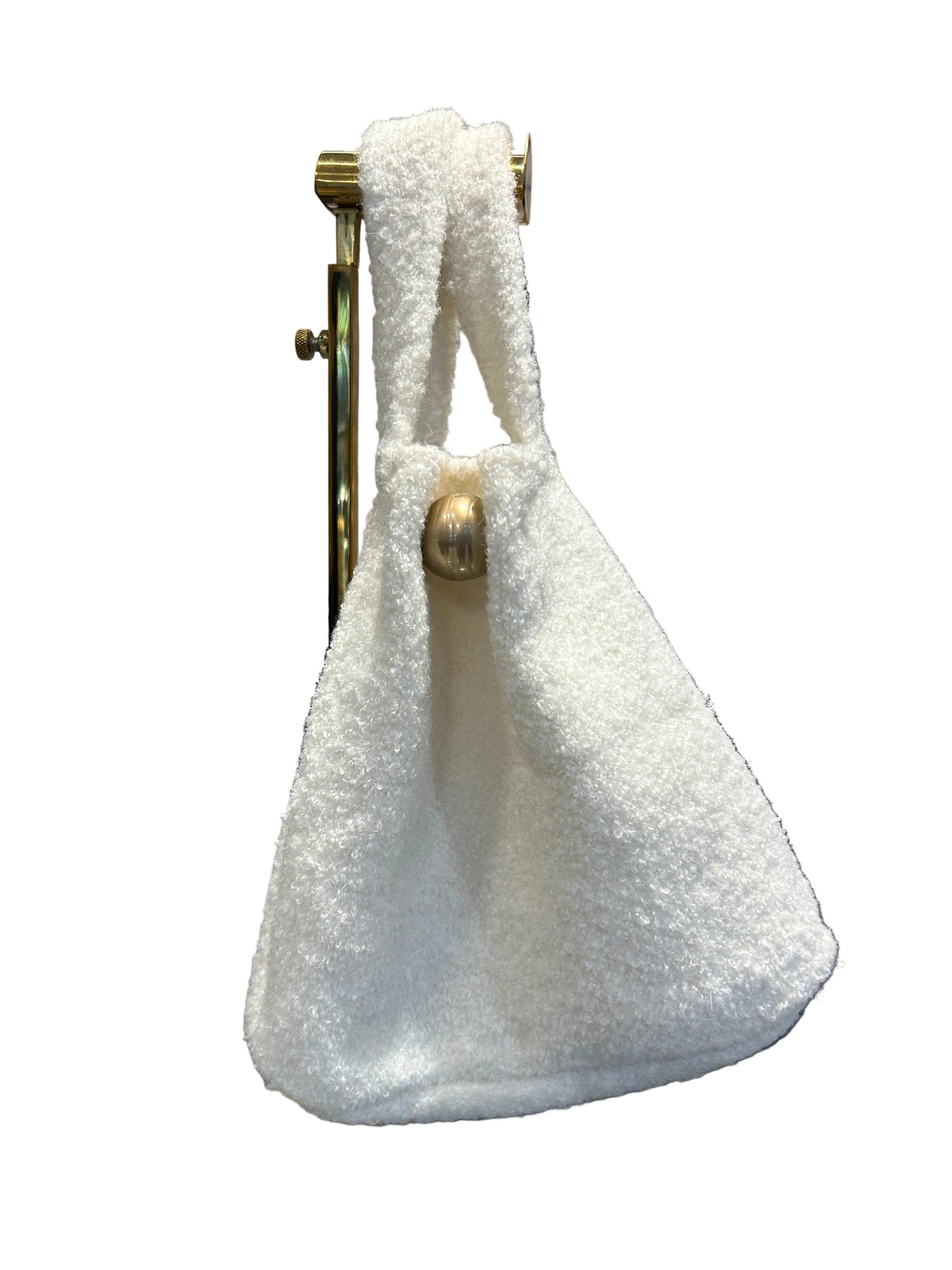 Bolso paño con perla