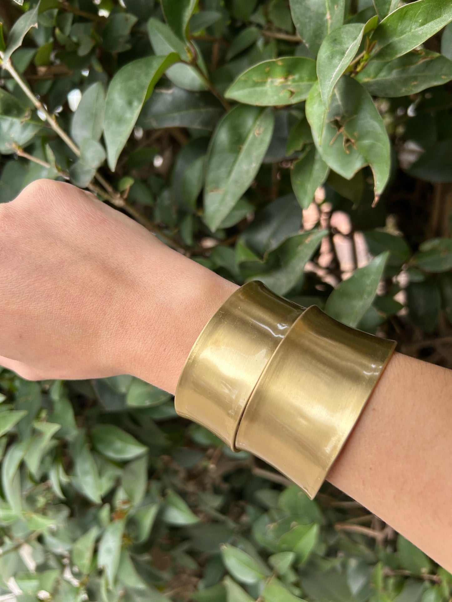Brazalete dorado opaco doble