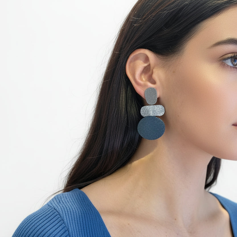 Aros Azules de cuero