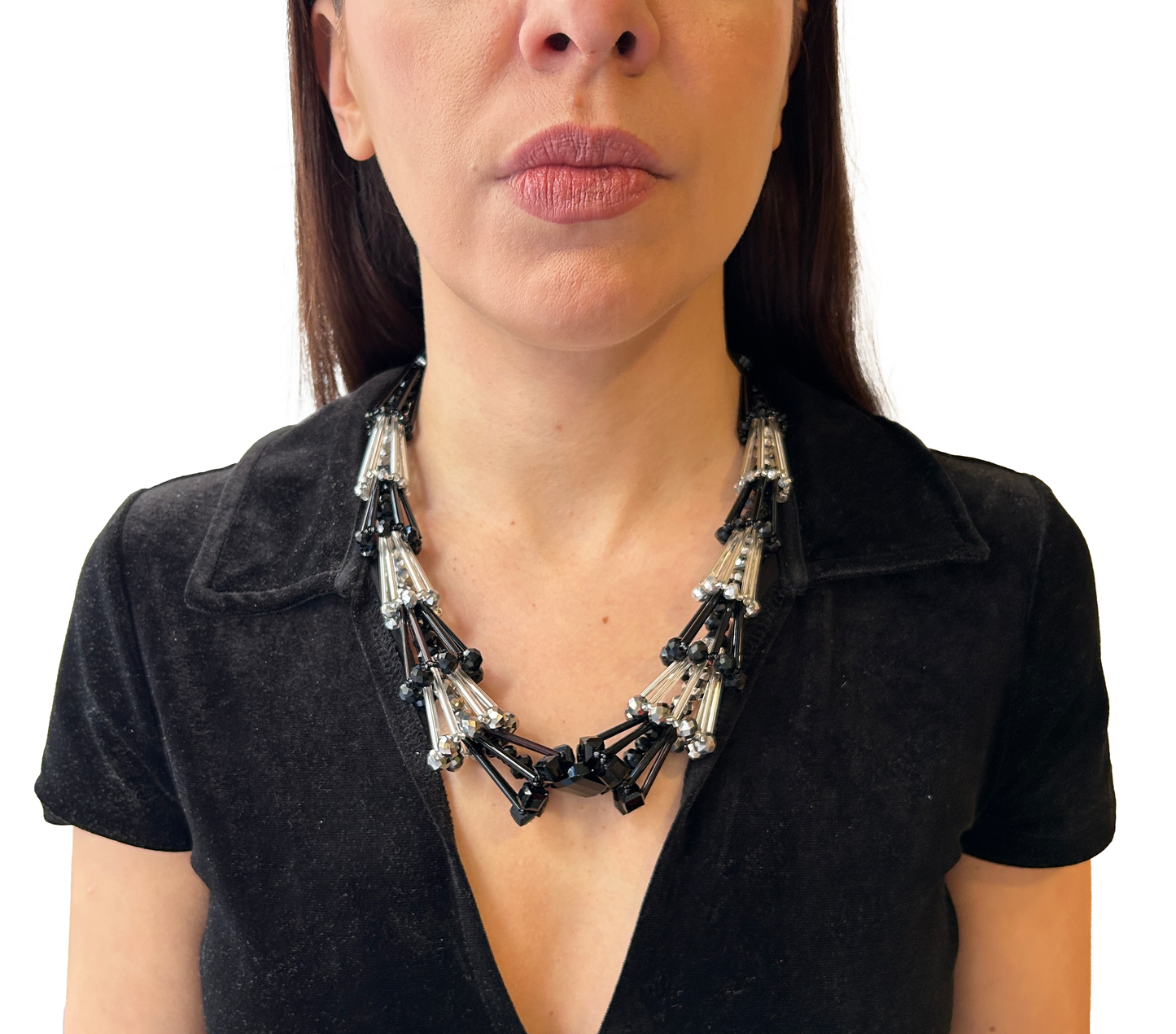 Collar cristales combinados