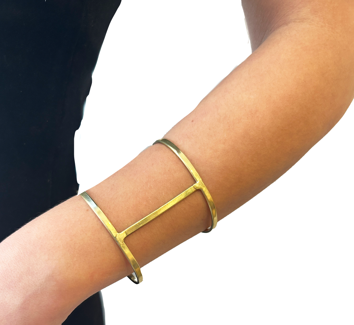 Pulsera linea recta dorada