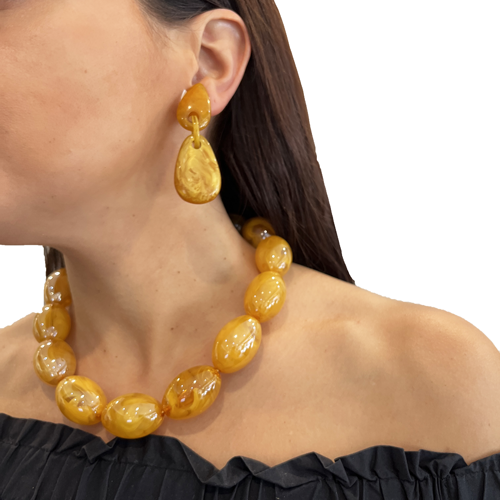 Collar ovalos de resina