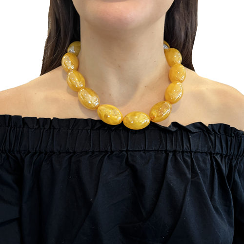 Collar ovalos de resina