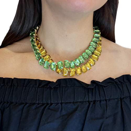 Collar crisales rectangulares