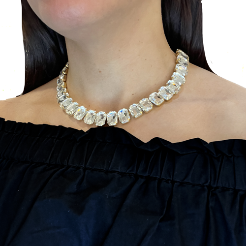 Collar crisales rectangulares