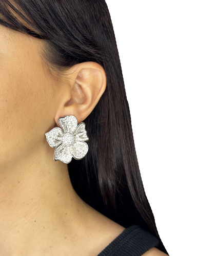 Aros flores de zirconia