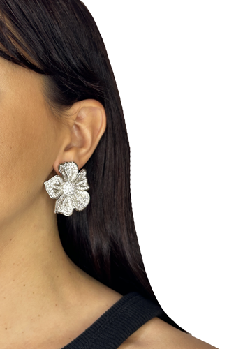Aros flores de zirconia