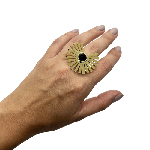 Anillo sol con piedra