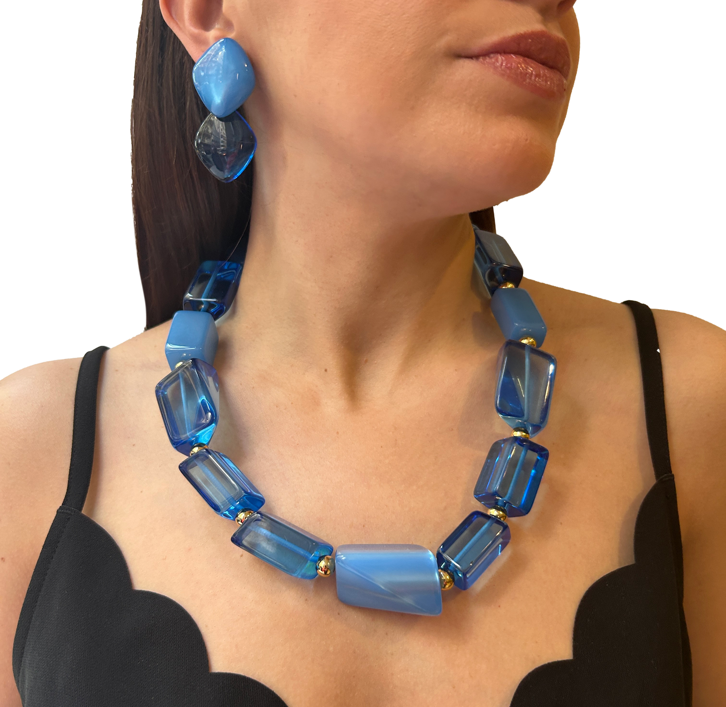 Collar piezas rectangulares combinadas