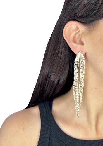 Aros lluvia de zirconia en V