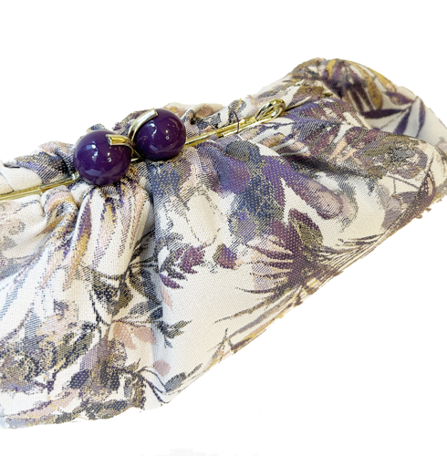 Bolso brocato violeta