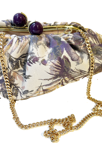 Bolso brocato violeta