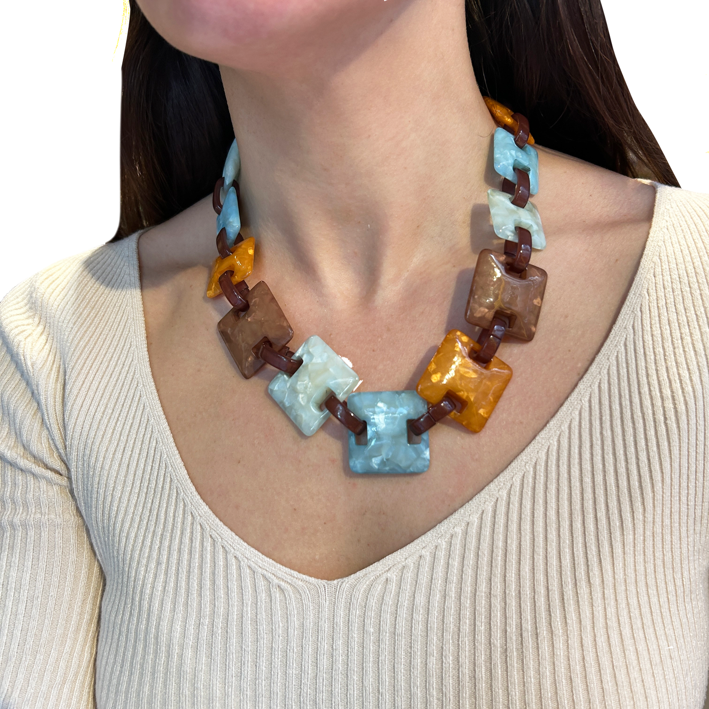 Collar cadena geometrica