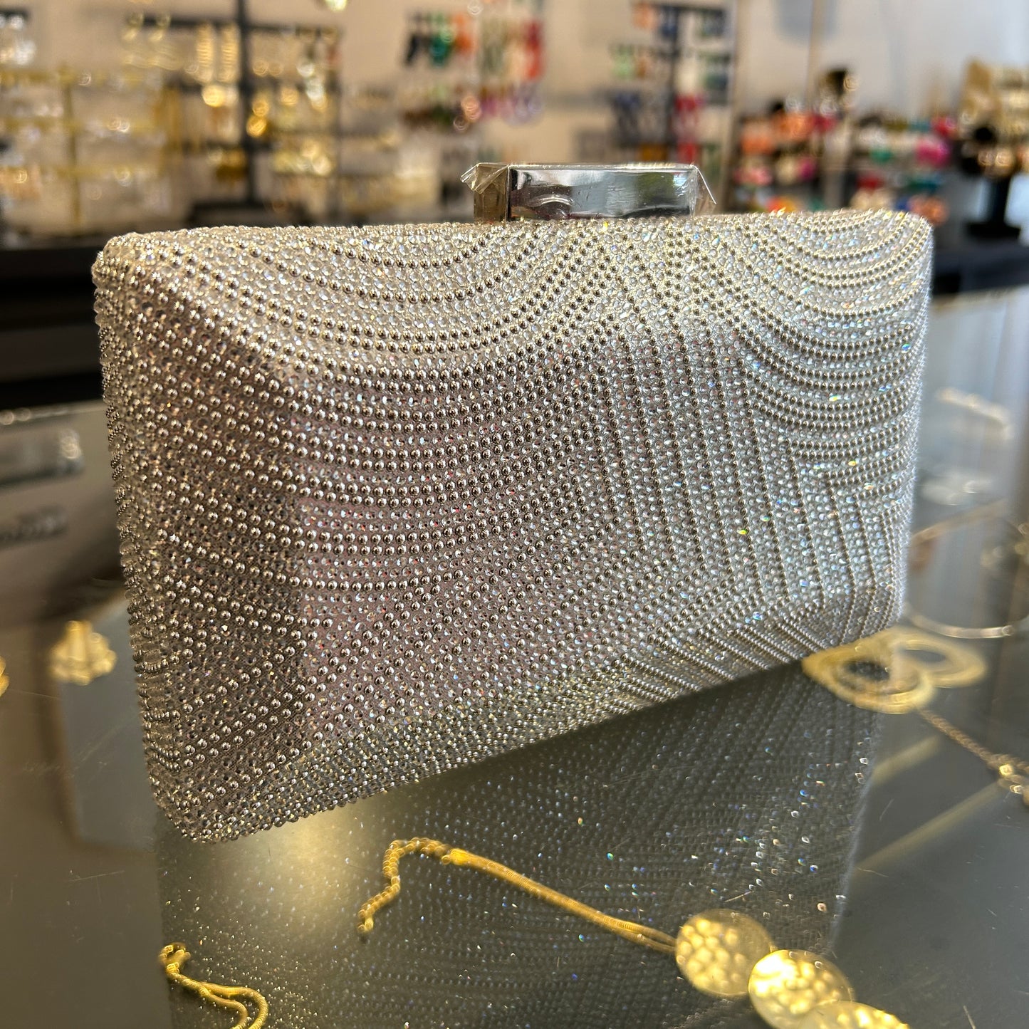 Clutch trama de cristal
