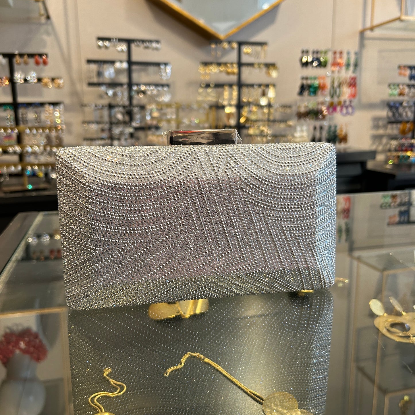 Clutch trama de cristal