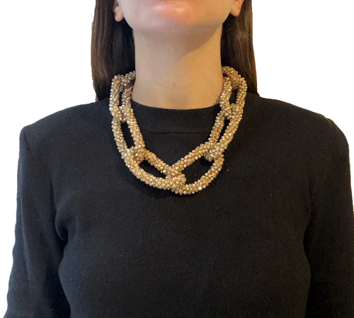 Collar eslabones de cristales
