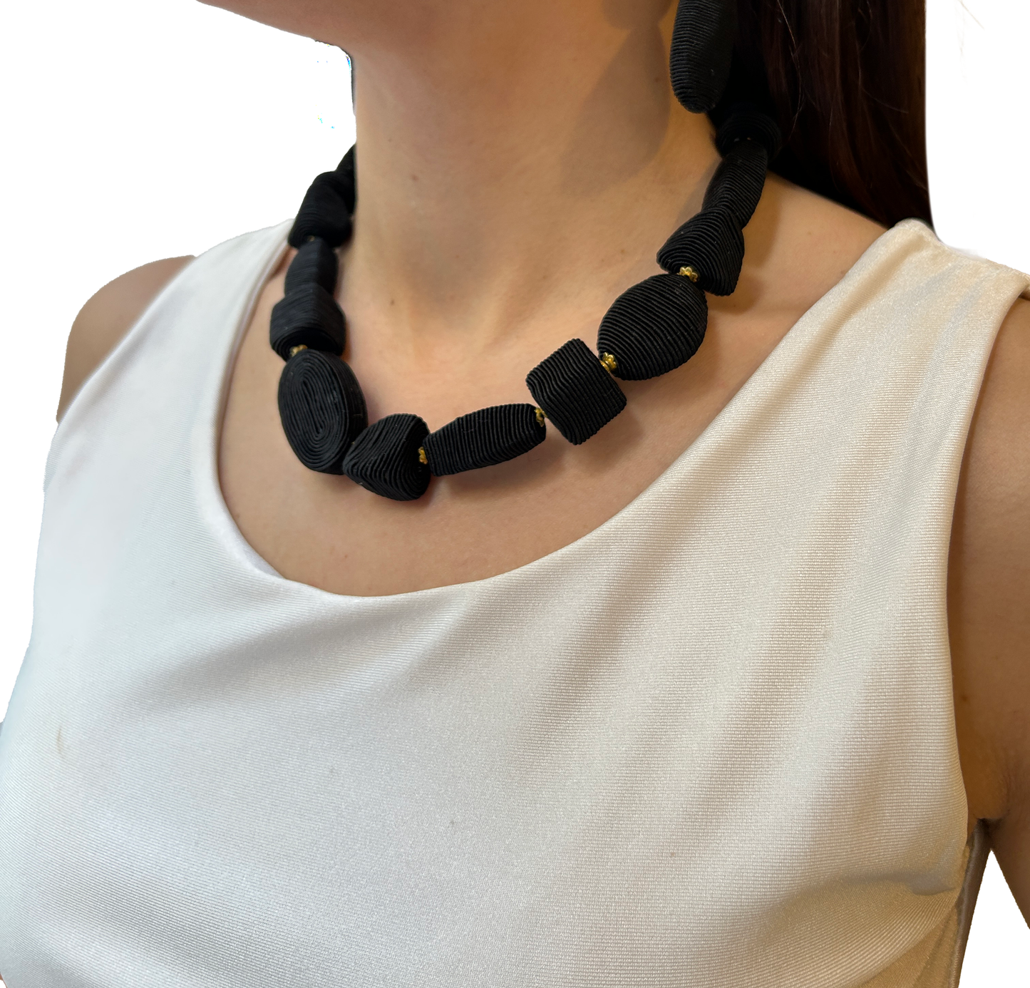 Collar cuentas de hilo
