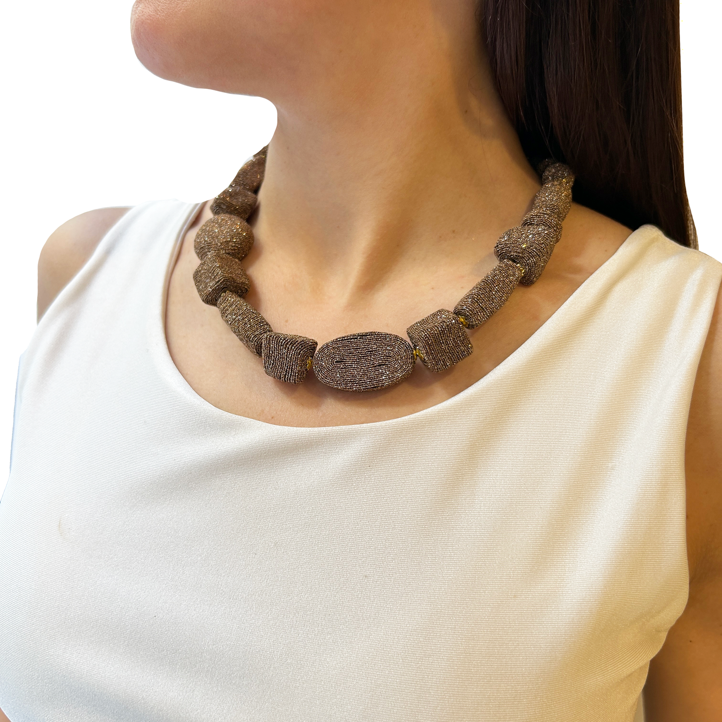 Collar cuentas de hilo