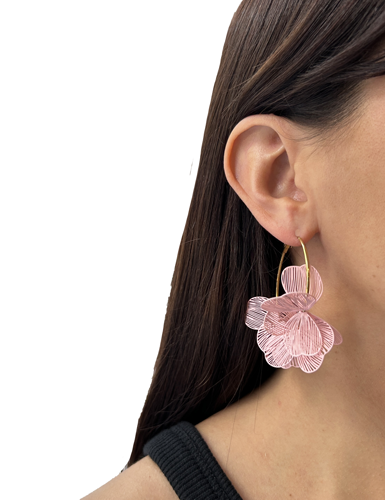 Argollas pétalos esmaltados