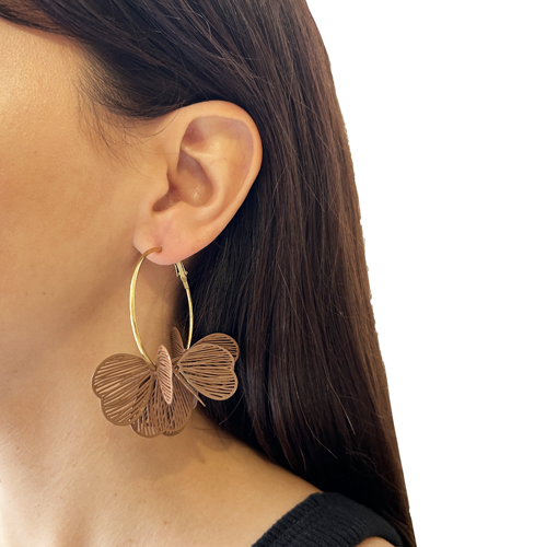 Argollas pétalos esmaltados
