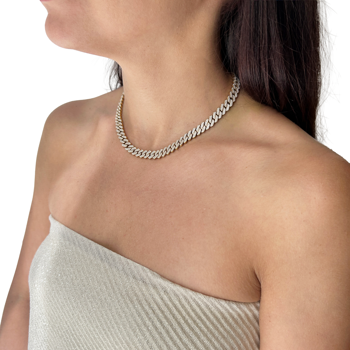 Collar eslabón zig zag