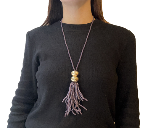 Collar largo de cristales
