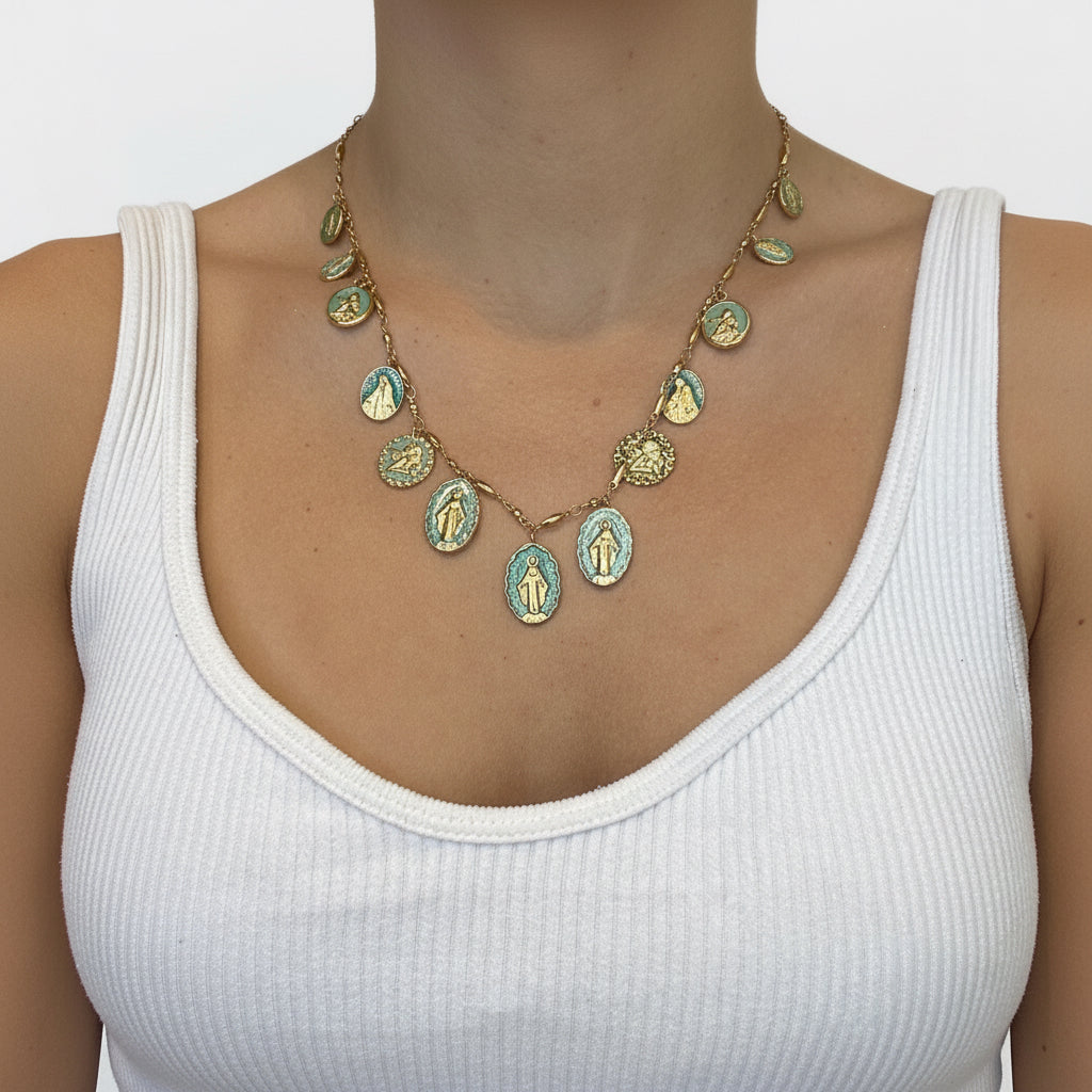 Collar virgenes y ángeles