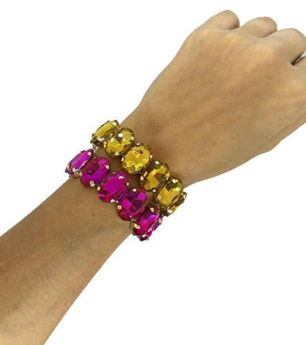 Pulsera cristales ovalados