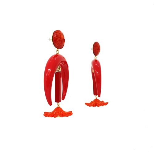 red earrings