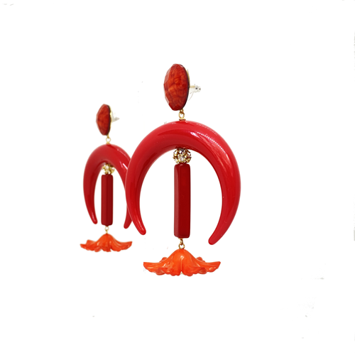 aros rojos de resina
