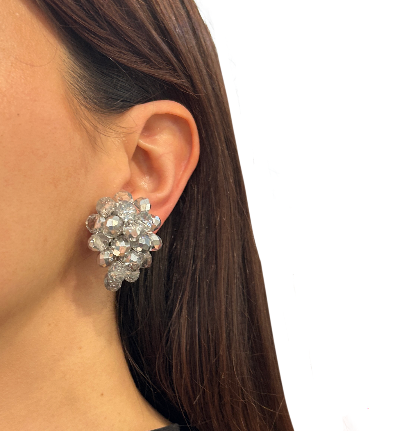 Aros cortos de cristal