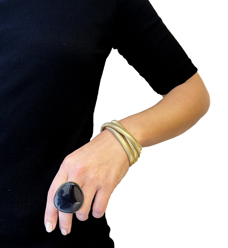 Anillo resina negro