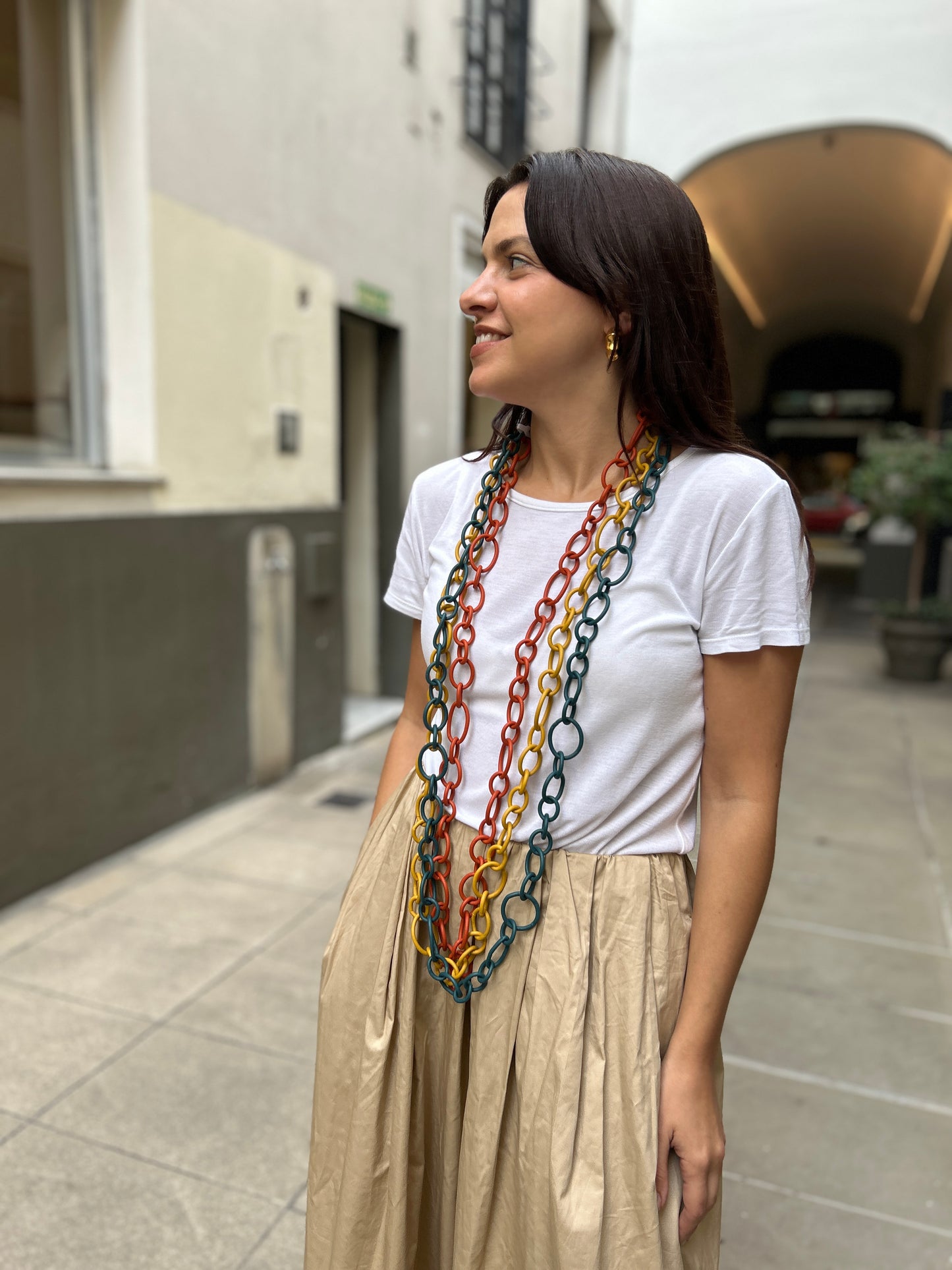 Collar eslabones de caucho