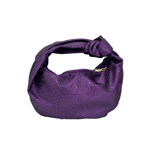 bolso de strass violetas