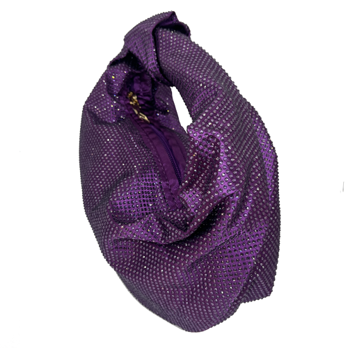 Bolso de strass con nudo