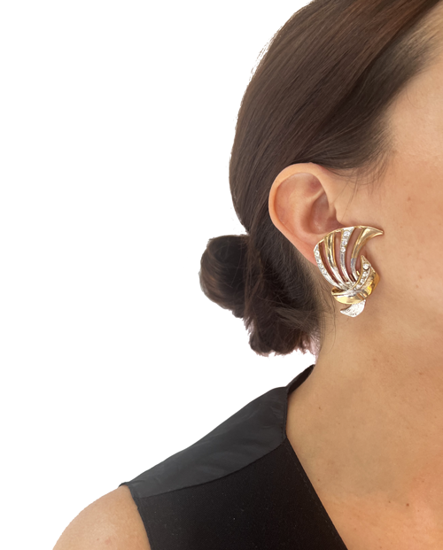 Vintage clip on earrings
