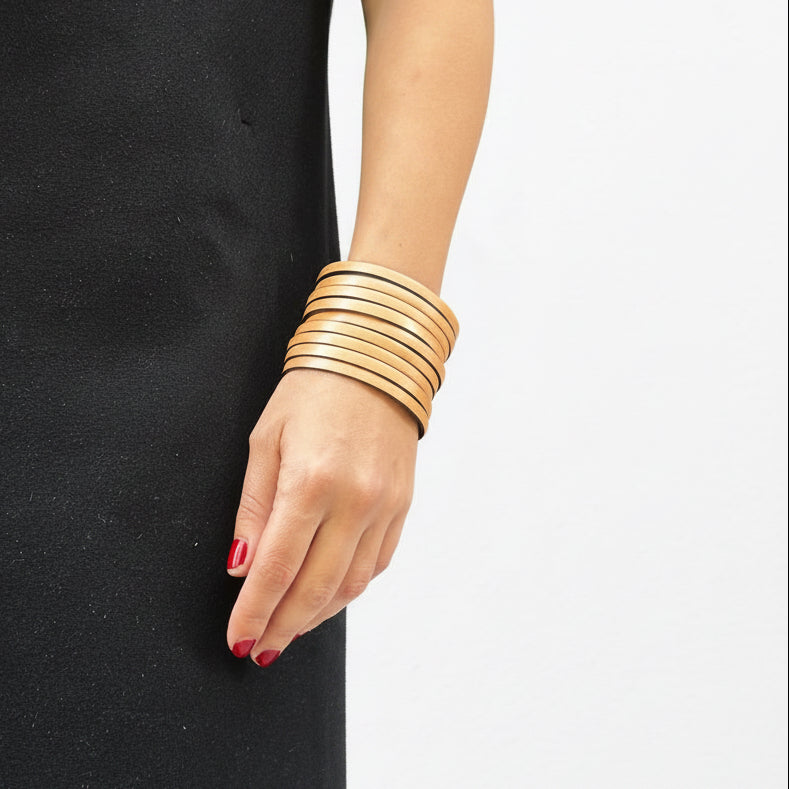 Pulsera cuero y resina