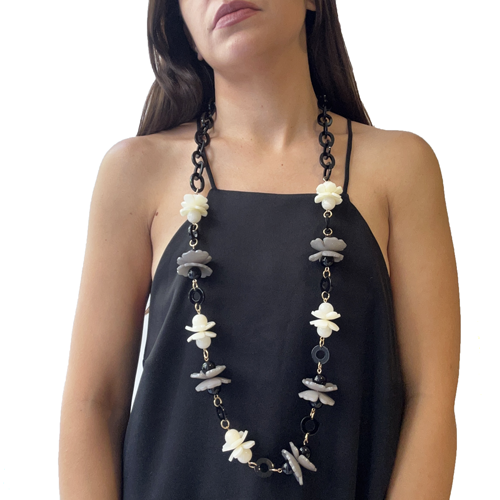 Collar flores de resina