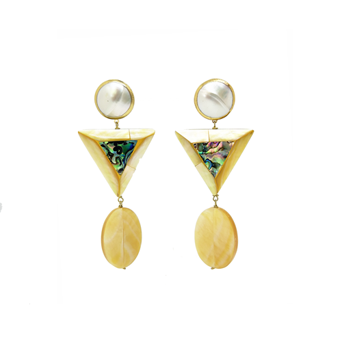 aros de nacar con clip